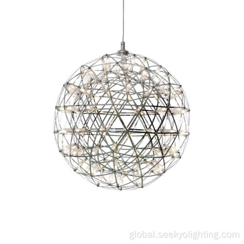 Nordic Ceiling Lights Chrome Firework LED Chandelier Spark Ball Pendant Lamp Manufactory